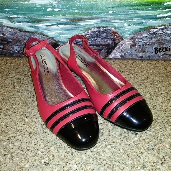 Classique Red black Sophia pump size 6 M - Picture 2 of 10